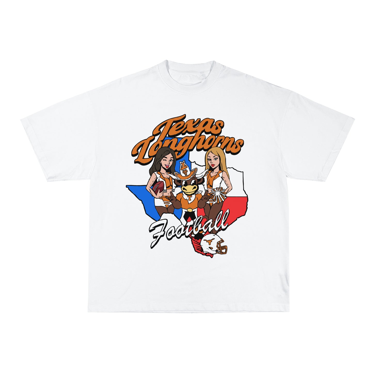 UT Longhorns FB Tee - White