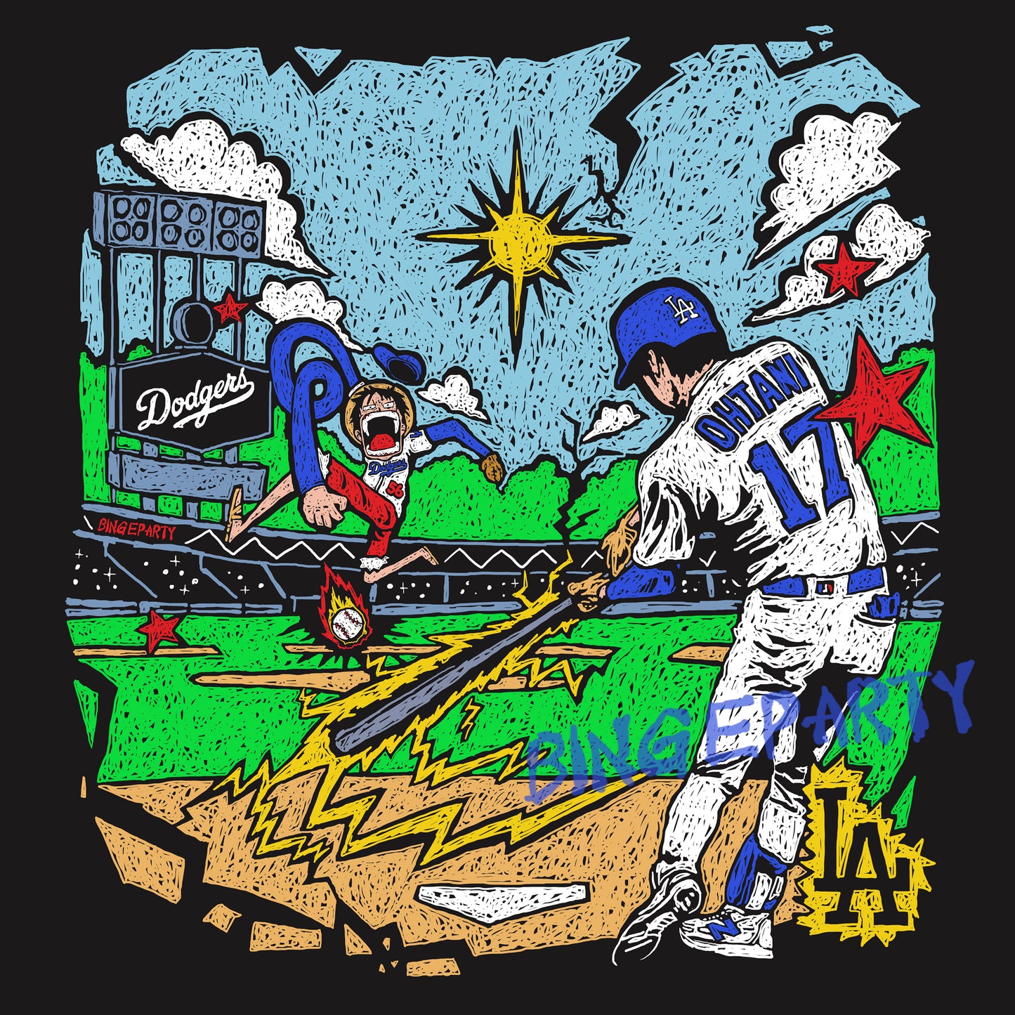 LA Dodgers Play Ball - Acid Tee