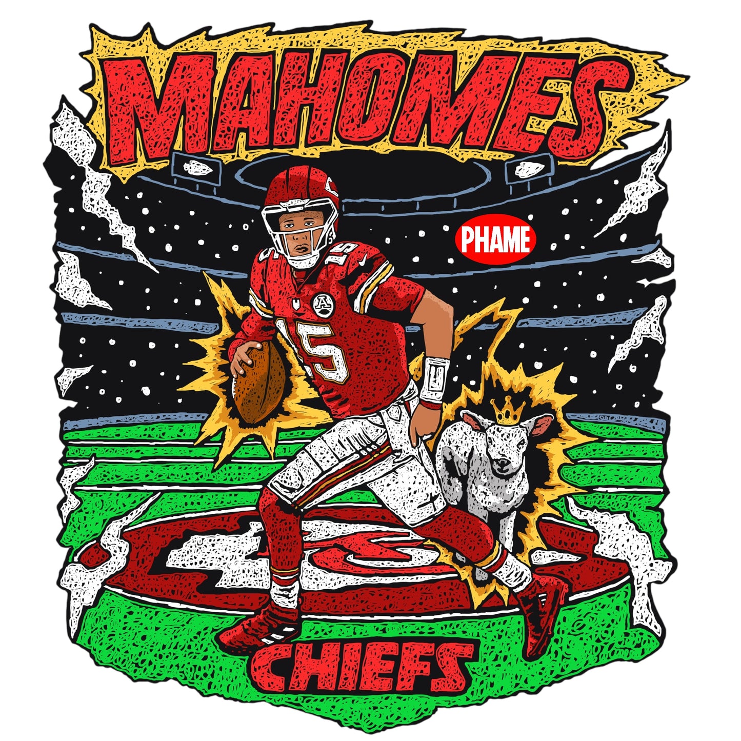 Mahomes Goat Tee - White