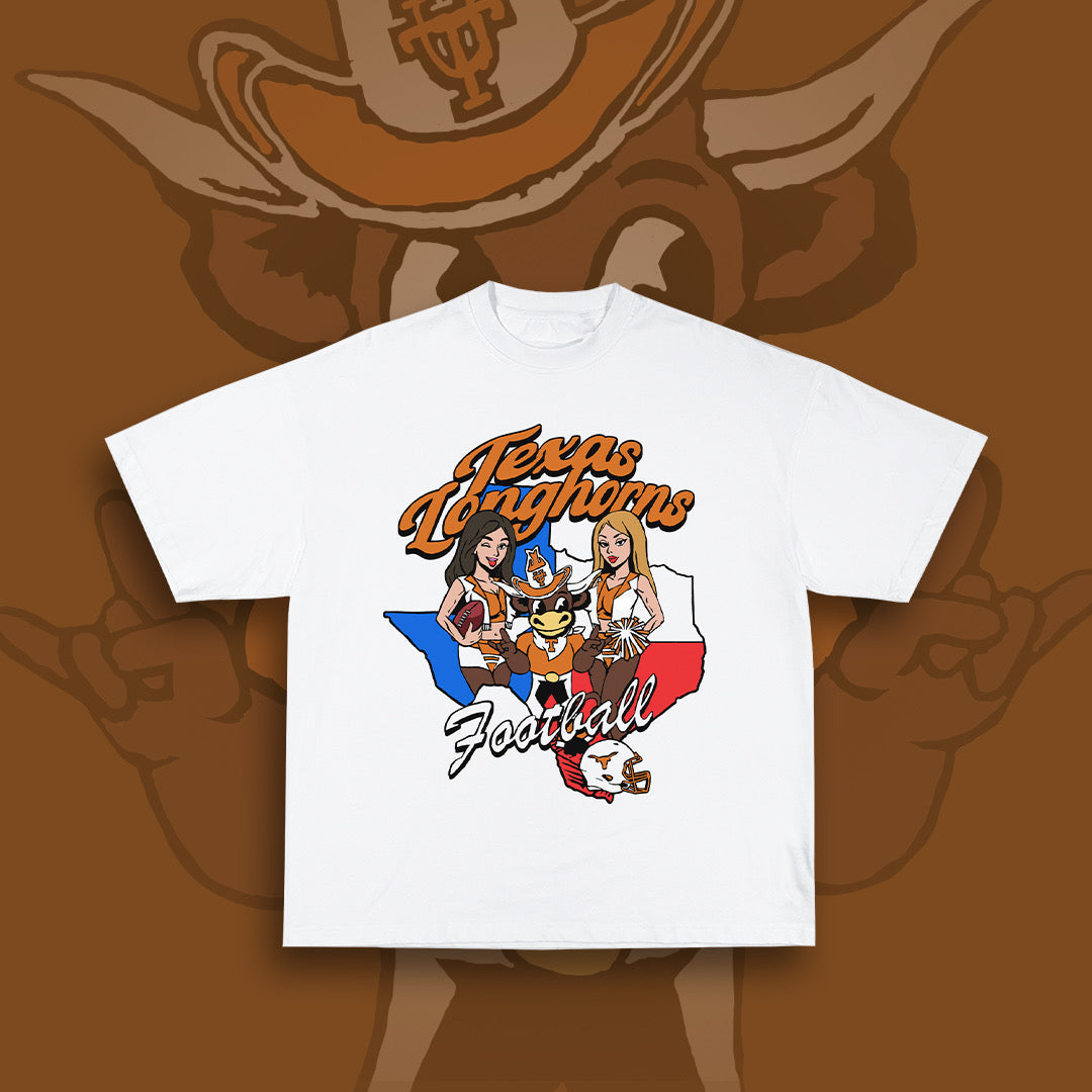 UT Longhorns FB Tee - White