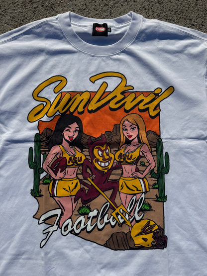 ASU Sparky FB Tee - White