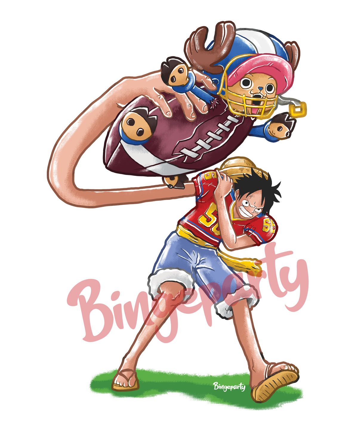Tony Tony Football - Unisex Oversized T-Shirt