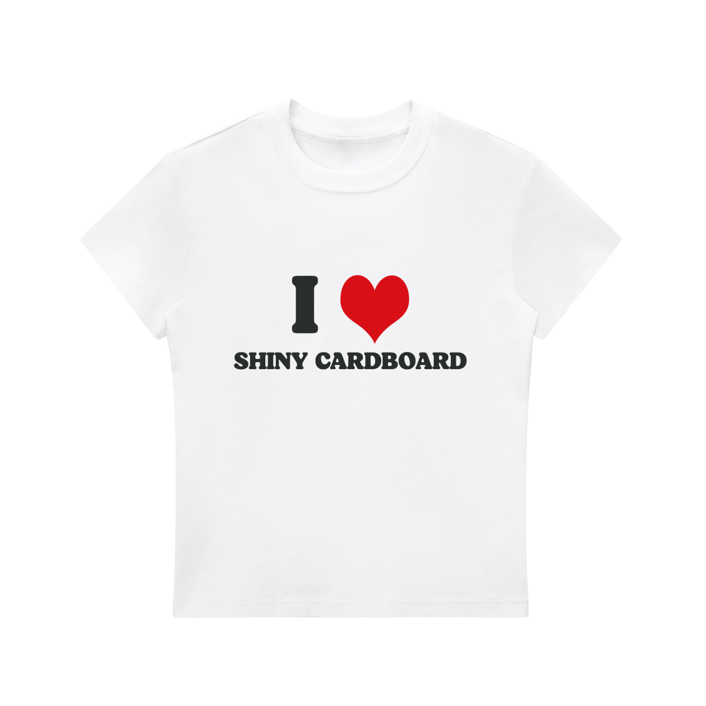 Ladies I Love Shiny Card - Essential Bodycon Crewneck T-Shirt