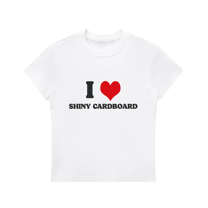 Ladies I Love Shiny Card - Essential Bodycon Crewneck T-Shirt